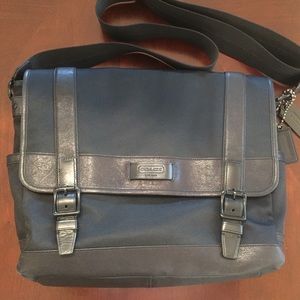 Coach Signature Black Messenger Crossbody Bag